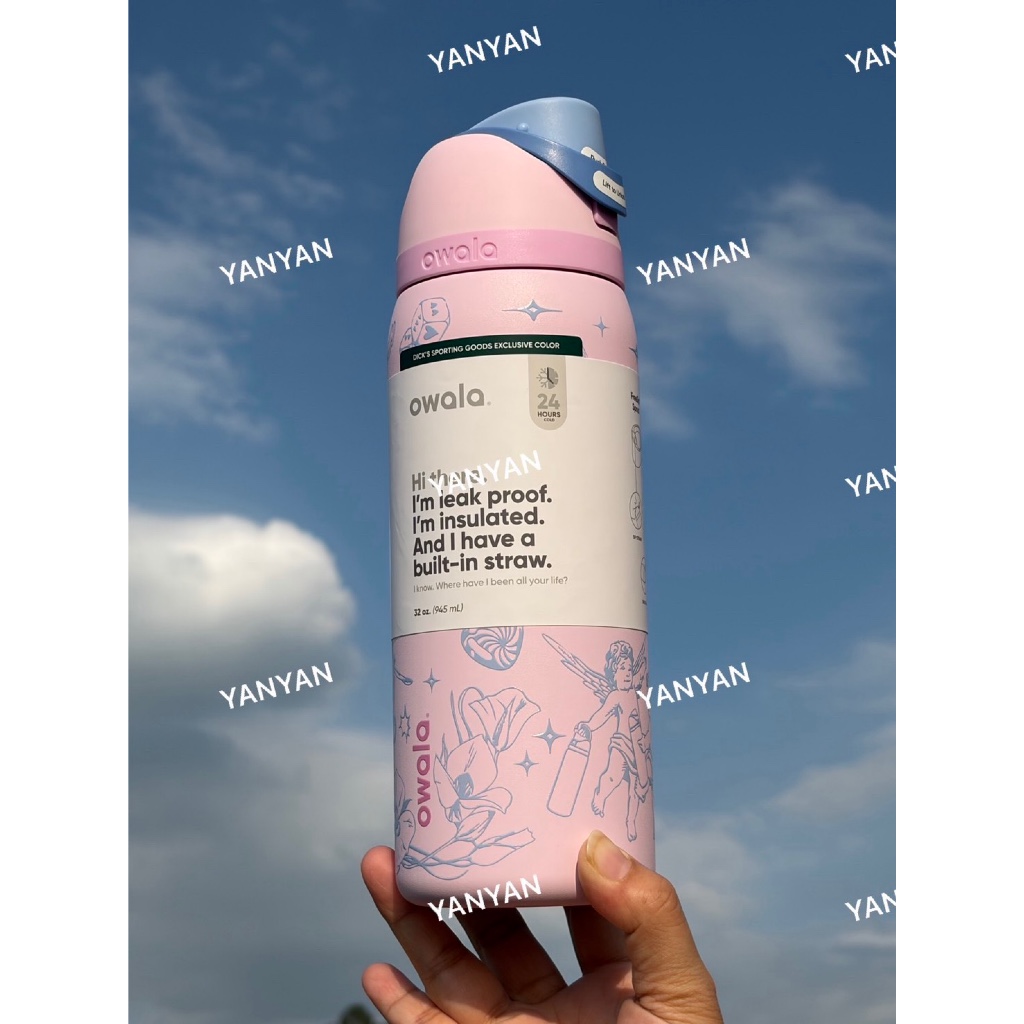 *妍妍代購* 現貨商品 情人節禮物 Owala 32o水壺新色上市 粉霧丘比特 貓咪款