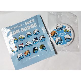 SEVENTEENＸ藍色小精靈 The Smurfs收納購物袋 The Smurfs徽章盲盒 SEVENTEEN購物袋