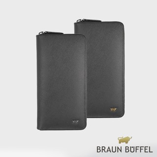 【BRAUN BUFFEL】至尊 23卡全開拉鍊長夾-多色賣場(德國小金牛台灣總代理)/BF536-305