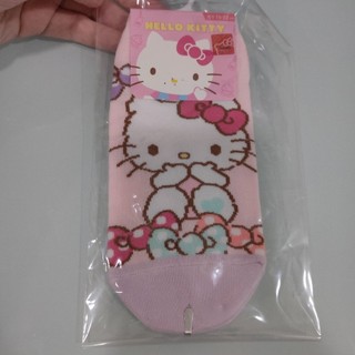 oneder旺達棉品-Hello kitty凱蒂直版襪 兒童襪子 坐姿蝴蝶結 15-22公分 粉紅色