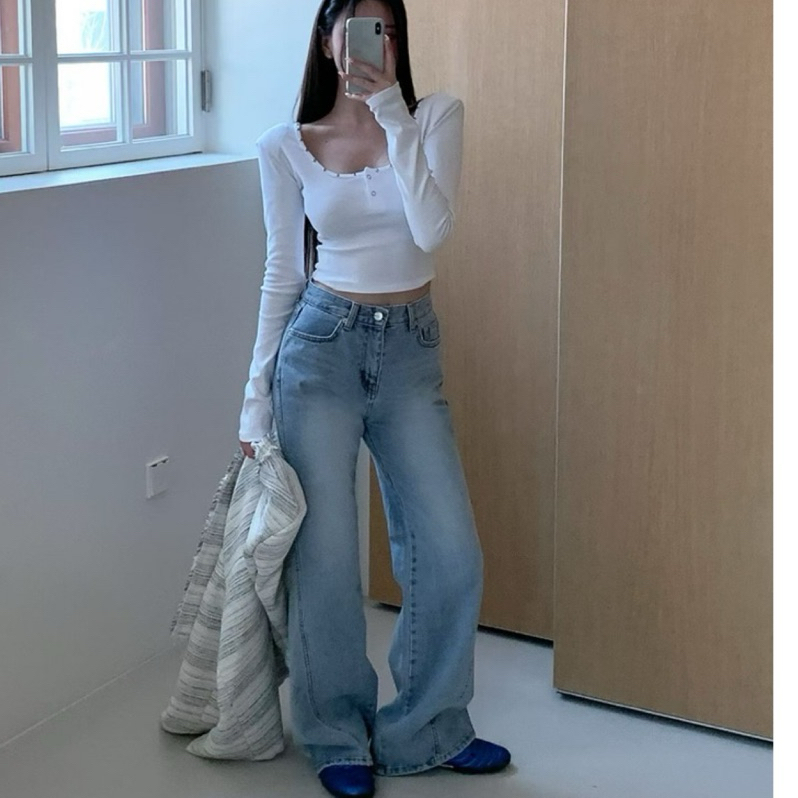 Super Shy🖤Monroe✔️春SS預購顯瘦修身牛仔褲