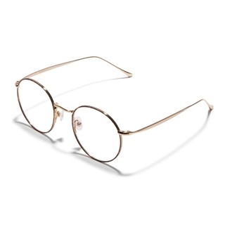 【CARIN】BLOSSOM XR C2#圓框金屬光學眼鏡(琥珀色搭金色)#金橘眼鏡
