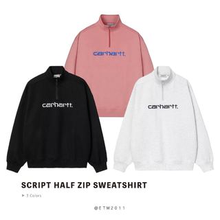 ☆ETW☆【台中店】CARHARTT WIP Script Half Zip Sweatshirt 刺繡 高領 半拉鍊