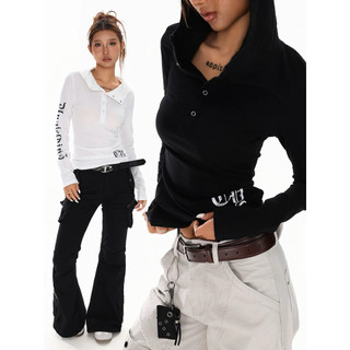 美式連帽長袖罩衫 American Style Long Sleeve Hooded Pullover