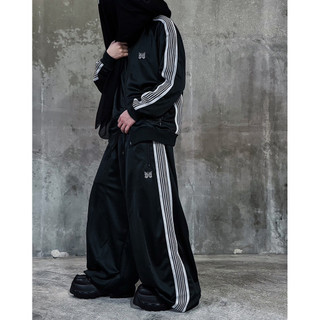全新現貨 NEEDLES H.D. Track Pant Poly Smooth 炭黑色 寬版 長褲 運動褲 日本製