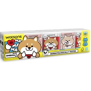 WATSONSPAPER 屈臣氏迷你紙手帕3層10抽10包( 柴犬工房)