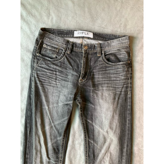 二手RIFLE灰色牛仔褲 黑色長褲 冬季褲子 工作褲 台灣製造 pants jeans
