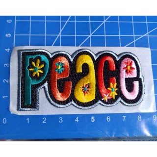 Q2602刺繡電繡臂章-peace貼紙版臂章