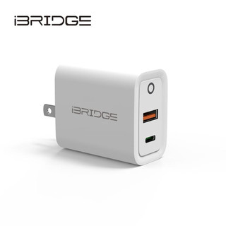 iBRIDGE 20W USB-C/USB-A 雙孔PD快速充電器 IBC007