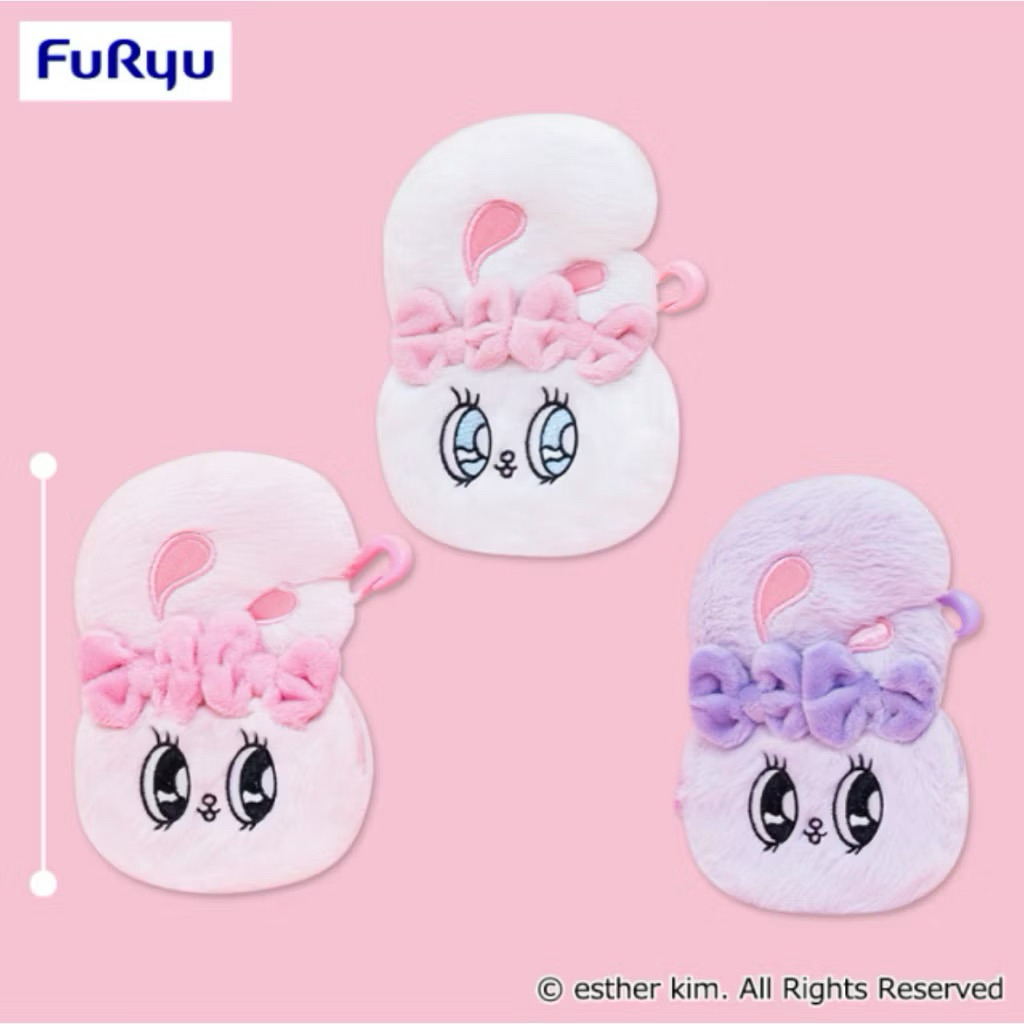 ❤Lika小舖❤L艾絲樂小兔 日本帶回全新正版現貨 Esther Bunny景品玩偶布偶娃娃吊飾 兔子 拉鍊零錢包 押上