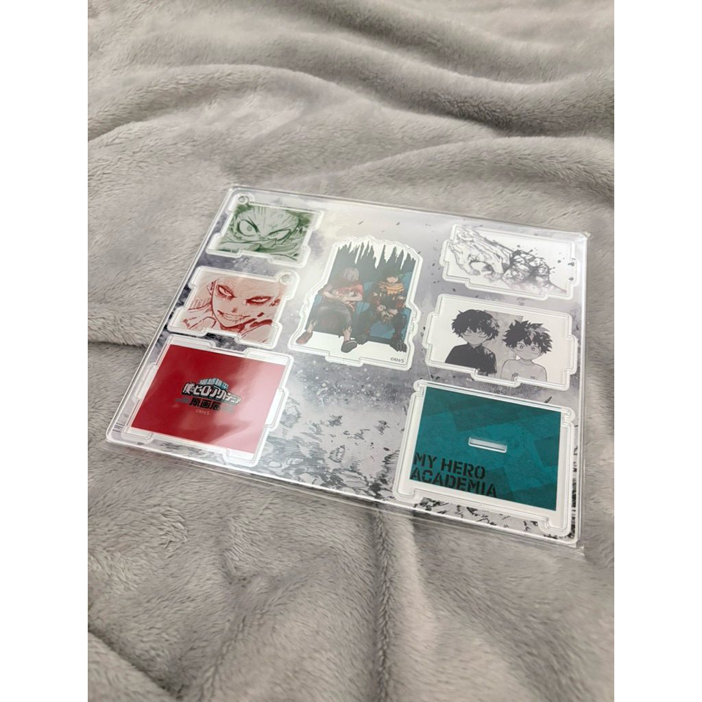 我的英雄學院 原畫展 綠谷 死柄木壓克力盒 葉隱透鑰匙圈￼