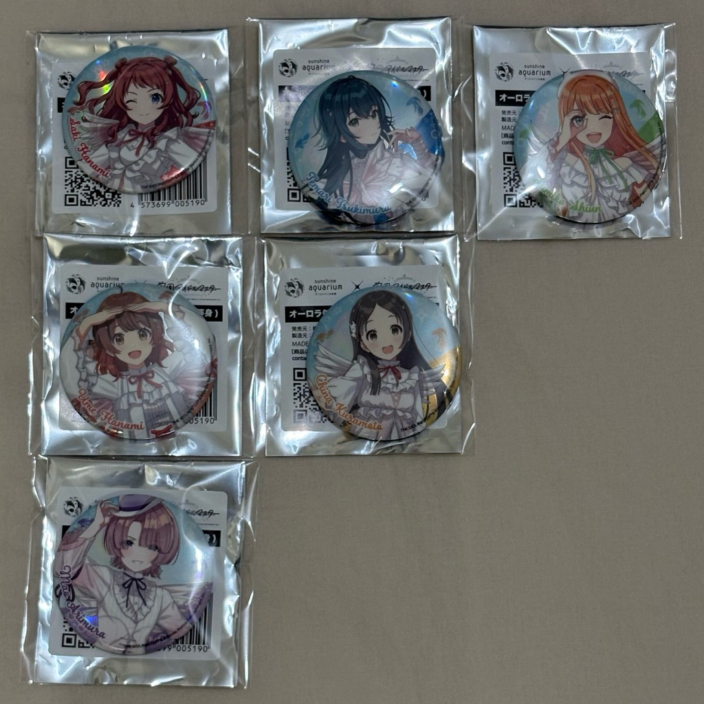 學園偶像大師 学マス 初星水族館Ⅱ 徽章（花海咲季/月村手毬/紫雲清夏/花海佑芽/倉本千奈/有村麻央）