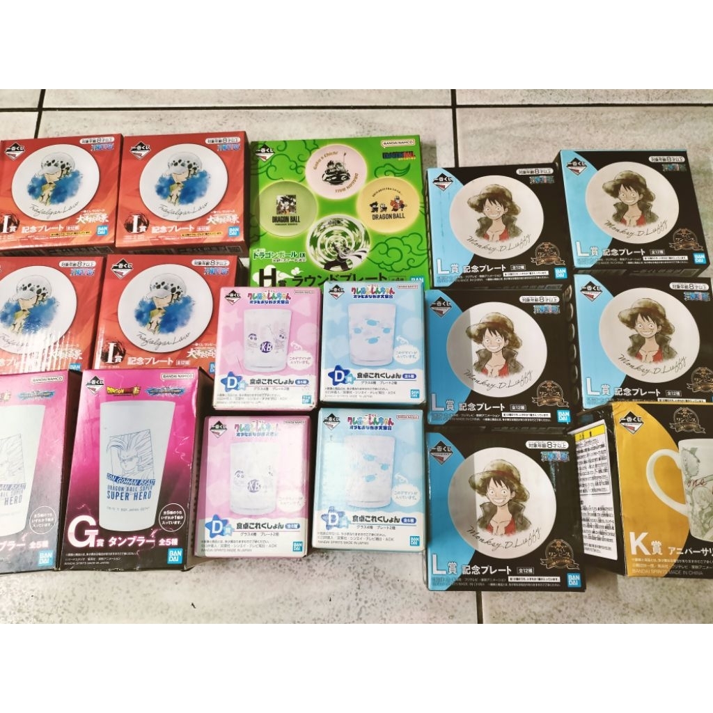 各種一番賞航海王 七龍珠 蠟筆小新一番賞/蠟筆小新盲盒 動漫週邊商品 閒置商品 貓咪盲盒