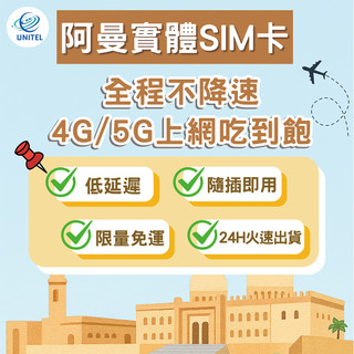 【優一電訊】阿曼 SIM卡 上網絡卡 網絡卡 不降速喫到飽 即插即用 馬斯喀特 塞拉萊 尼茲瓦 旅遊 自由行 推薦 熱點分享