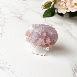 Pink Amethyst Agate 粉紫晶櫻花瑪瑙手把玩-38~80g