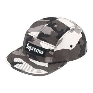 Supreme Washed Chino Twill Camp Cap 五分割帽子 雪地迷彩 灰色 SS26H2-SO