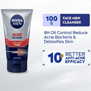 Nivea Men Acne Oil Clear Acne Defense Foam 100ml