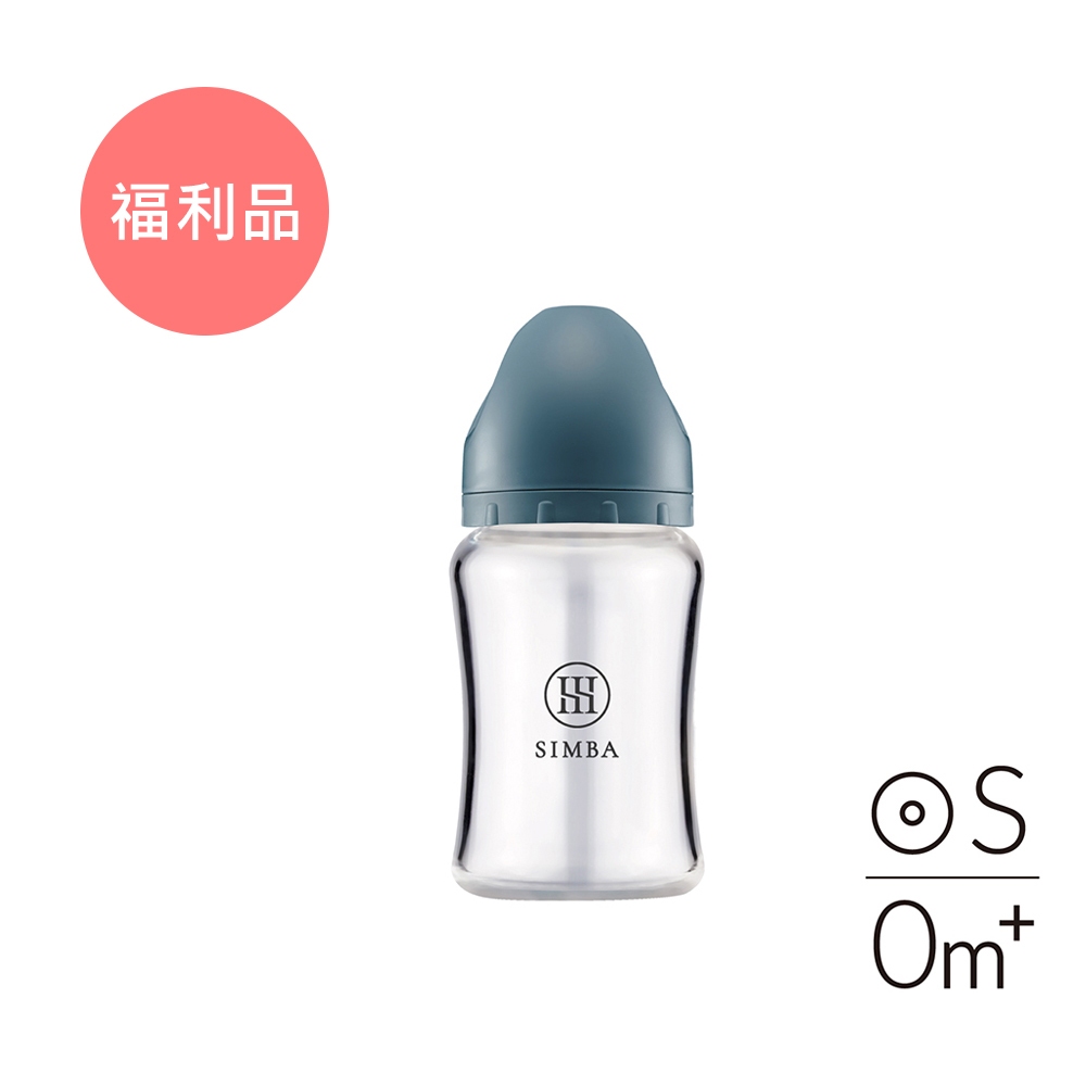 小獅王辛巴 蘊蜜質金玻璃寬口防脹氣奶瓶180ml-新生專用【福利品】