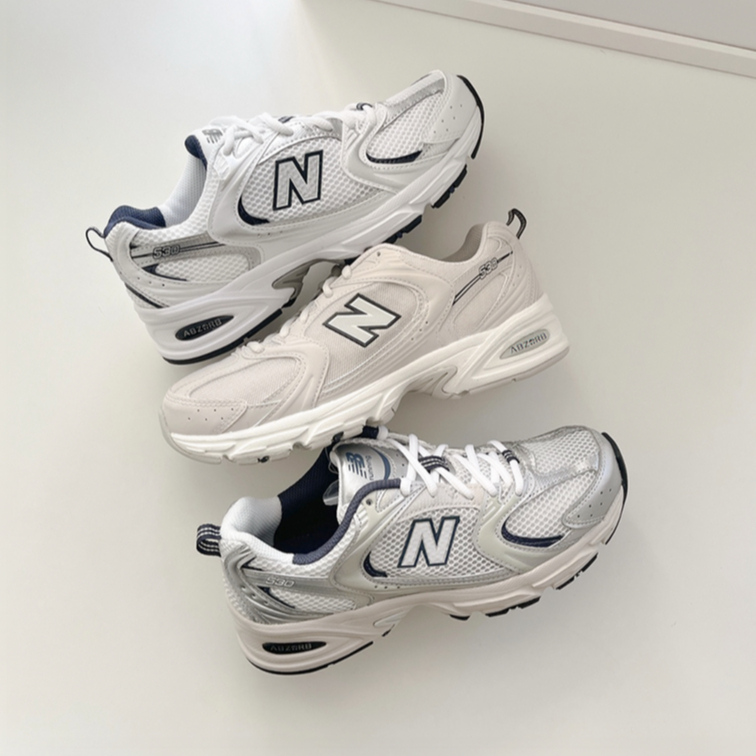 免運 NEW balance 530 白銀 奶茶色 老爹鞋 慢跑鞋 運動休閒鞋 情侶鞋 男女款 MR530SG/SH