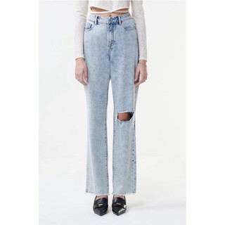 全新 現貨 SISJEANS 百貨專櫃品牌 雪花水洗破膝落地小直筒牛仔褲 丹寧褲 現貨快速出貨🚚 208