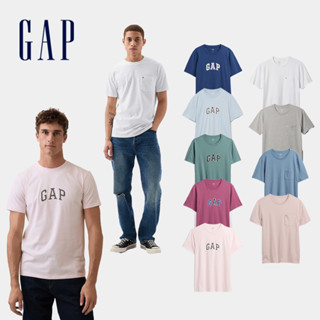 【Gap】男女裝 弧形Gap Logo/有機棉口袋T恤 多款規格任選 (570044&857901)