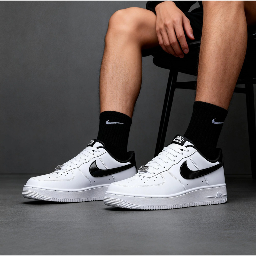 🇯🇵 Nike Air Force1 '07 LV8 時尚潮流 板鞋 休閒鞋 小白鞋 男款 白黑色 HF2898-101