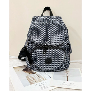 公司貨附發票Kipling 經典黑白老花菱格紋- City Pack Mini KPKI4628DD210OS