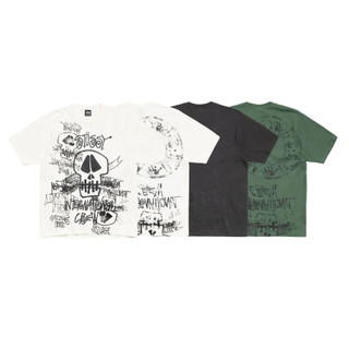 STUSSY SKULLS TEE PIGMENT DYED 骷髏 塗鴉短袖 男女