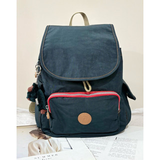 公司貨附發票Kipling 復古海軍風掀蓋後背包-City Pack S K1563599S00