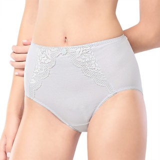 SWEAR 思薇爾 舒漾Bra系列 L-3XL 涼感 消臭 蕾絲 高腰 三角 女內褲 (巖冰灰)