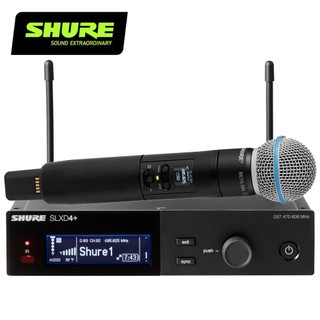 SHURE SLXD4+ 數位無線單頻道接收器｜適用於SLX-D+數位無線麥克風系統｜原廠公司貨