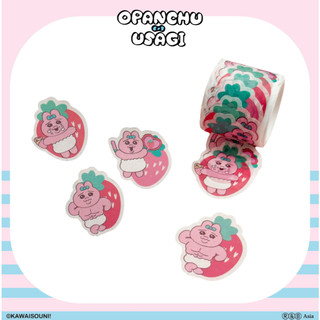 【Opanchu Usagi 褲褲兔】全斷式紙膠帶-草莓｜FANFANS粉粉 正版授權商品｜