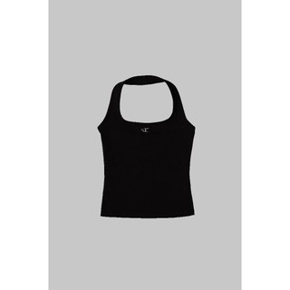 『Definite』Anonymous Talking｜S26-V01 – Halter Top WMS (Black)