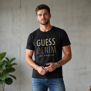 ABOUT。GUESS 男版 燙金立體文字款 短Tee 短袖T恤 現貨
