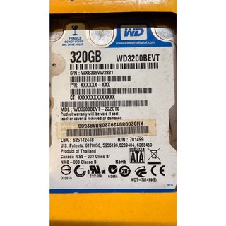 二手良品 WD 藍標 320g 2.5吋 筆電 硬碟 WD3200BPVT
