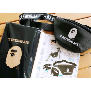 日雜誌附錄猿人頭 APE BAPE側背胸包