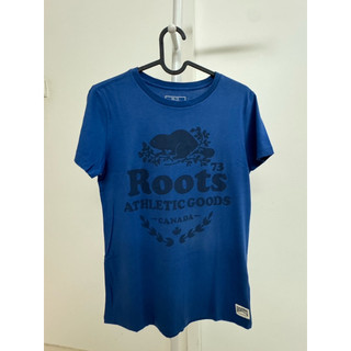 ROOTS 藍色LOGO上衣