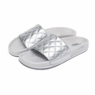 SKECHERS ARCH FIT HYPER SLIDE 拖鞋 女 銀色 141711SIL