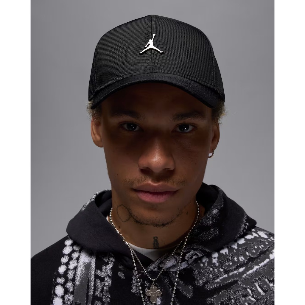 台灣製造 Nike 喬丹 Jordan Rise 老帽 帽子 硬帽 透氣 喬丹帽 金屬logo 黑 HM5750-010