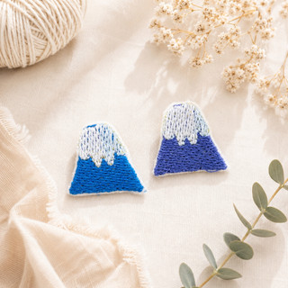 富士山- 刺繡 燙片貼布 補丁 燙布片 衣服夾克 Fuji Mountain patch Embroidered