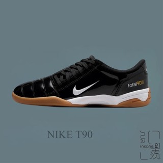 NIKE WMNS TOTAL 90 黑 焦糖底 漆皮 足球風 女鞋 IB5666-001【Insane-21】