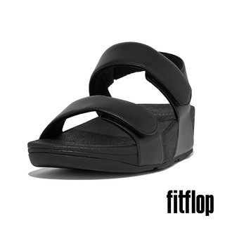 【FitFlop】女 LULU 皮革可調式後帶涼鞋-12-13997 - 靚黑