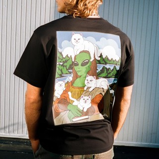 RIPNDIP HERE ALL ALONG TEE 黑色 短袖T恤 中指貓 台灣總代理-ALL