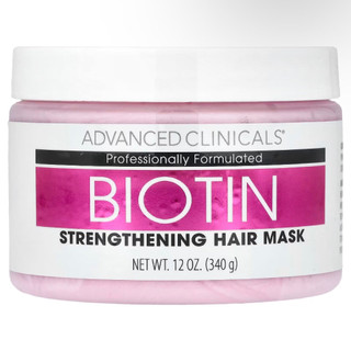 Advanced Clinicals Hair Mask 生物維生素，強化髮膜，12 液量盎司 （340毫升)s