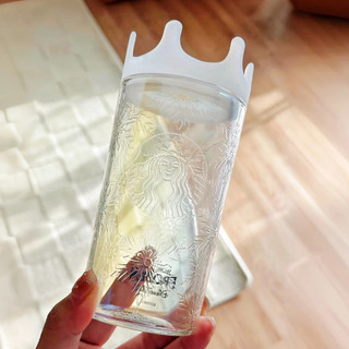 星巴克杯子清倉特價優惠簡約高顏值艾莎皇冠玻璃案頭喝水杯