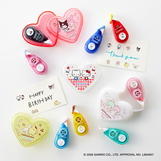 【King PLAZA】PLUS 普樂士 Deco Rush 三麗鷗 花邊帶 手帳 DC-0230-SR-2P 限定心型