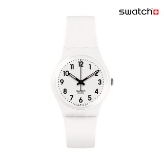 Swatch JUST WHITE SOFT 經典手錶/瑞士製造 SO28W107-S14 (34mm)【官方旗艦店】