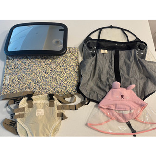 二手 嬰兒用品 後座後照鏡 防疫帽 簡易座椅安全帶 尿布墊