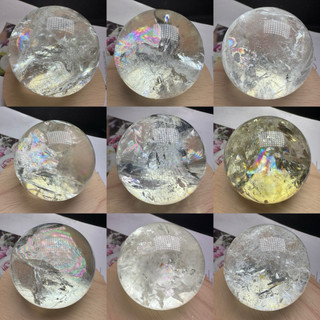 清透美！頂級天然白水晶球 晶選合輯1、2⭐️天然水晶 彩虹光 白水晶 水晶球 白水晶球 各等級都有✔️ A0691