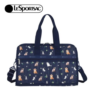 Lesportsac Deluxe Med Weekender 經典中型行李袋 旅行袋 收納袋 女包(熱帶度假貓咪)